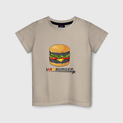 Футболка хлопковая детская VAGburger tyres, цвет: миндальный