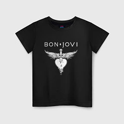 Футболка хлопковая детская Bon Jovi Its My Life, цвет: черный