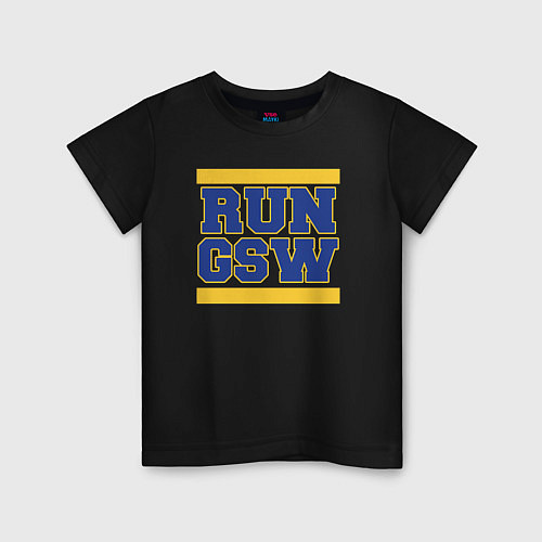 Детская футболка RUN GSW / Черный – фото 1