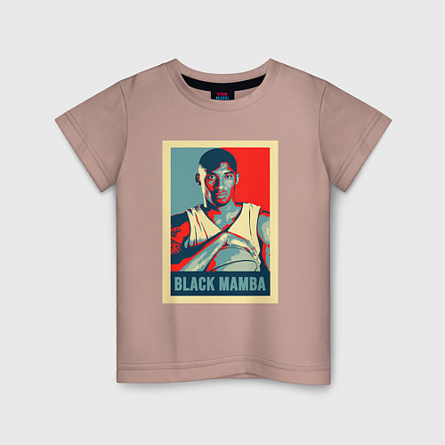 Детская футболка Black mamba poster / Пыльно-розовый – фото 1
