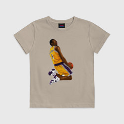 Футболка хлопковая детская Kobe dunk, цвет: миндальный
