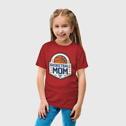 Футболка хлопковая детская Баскетбольная мама, цвет: красный — фото 2