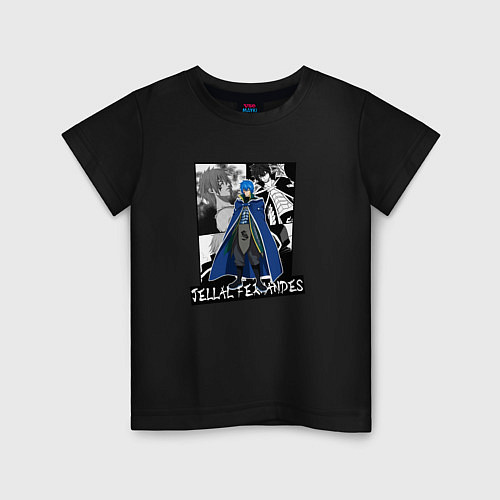 Детская футболка Джерар Фернандес на фоне манги / Черный – фото 1