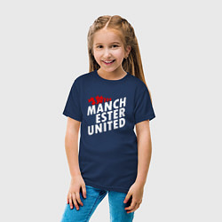 Футболка хлопковая детская Манчестер Юнайтед дьявол, цвет: тёмно-синий — фото 2