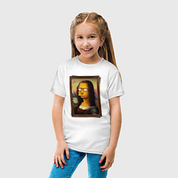 Футболка хлопковая детская Mona Simpson, цвет: белый — фото 2