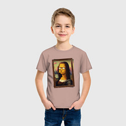 Футболка хлопковая детская Mona Simpson, цвет: пыльно-розовый — фото 2