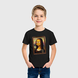 Футболка хлопковая детская Mona Simpson, цвет: черный — фото 2