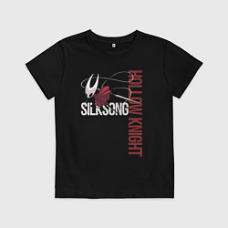 Футболка хлопковая детская Hollow Knight: Silksong, цвет: черный