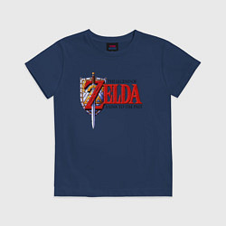 Футболка хлопковая детская The Legend of Zelda game, цвет: тёмно-синий