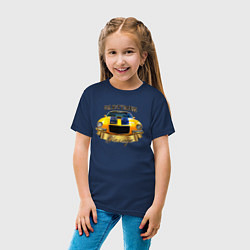 Футболка хлопковая детская Ретро автомобиль Chevrolet Camaro, цвет: тёмно-синий — фото 2