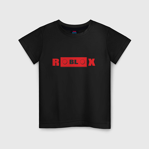 Детская футболка Roblox деталь / Черный – фото 1