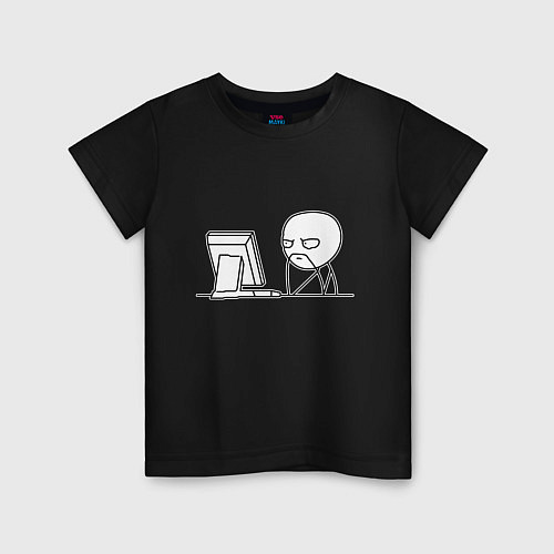 Детская футболка Мемный программист / Черный – фото 1