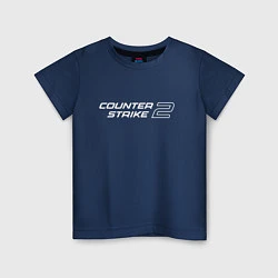 Футболка хлопковая детская Counter Strike 2, цвет: тёмно-синий