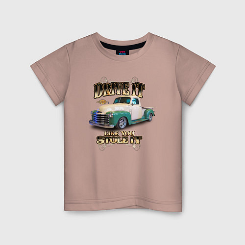 Детская футболка Классический пикап Chevrolet Thriftmaster / Пыльно-розовый – фото 1