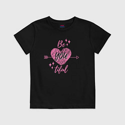 Футболка хлопковая детская BeYouTiful, цвет: черный