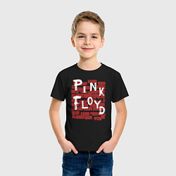 Футболка хлопковая детская Рок музыка pink floyd стена, цвет: черный — фото 2