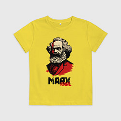 Футболка хлопковая детская Karl Marx - 3 цвета, цвет: желтый