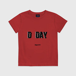 Футболка хлопковая детская D DAY Agust D, цвет: красный