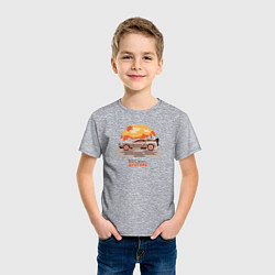Футболка хлопковая детская Back to the future, цвет: меланж — фото 2