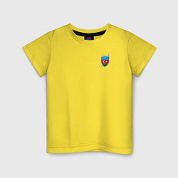 Футболка хлопковая детская Azerbaijan, цвет: желтый