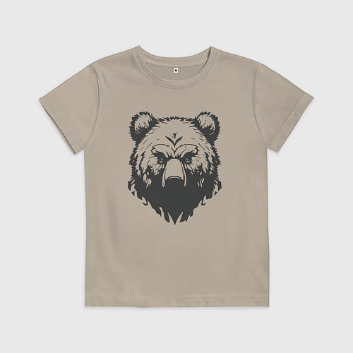 Детская футболка Бурый медведь / Миндальный – фото 1