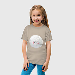 Футболка хлопковая детская Хлопковый монстрик, цвет: миндальный — фото 2