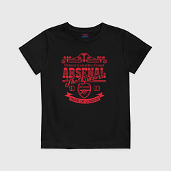 Футболка хлопковая детская Arsenal 1886, цвет: черный