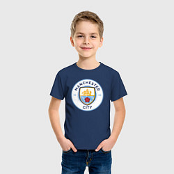 Футболка хлопковая детская Manchester City FC, цвет: тёмно-синий — фото 2