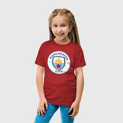 Футболка хлопковая детская Manchester City FC, цвет: красный — фото 2