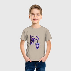 Футболка хлопковая детская Фиолетовый фонарь, цвет: миндальный — фото 2