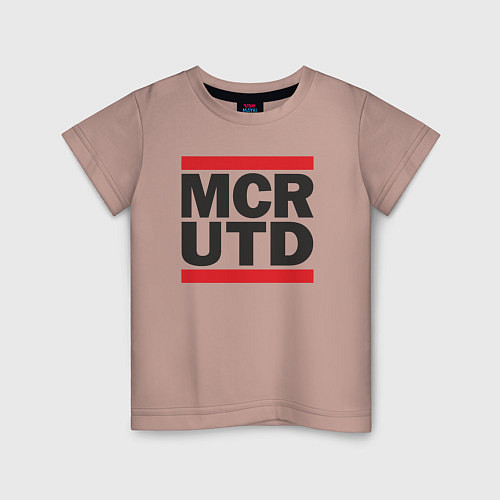 Детская футболка Run Manchester United / Пыльно-розовый – фото 1