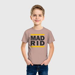 Футболка хлопковая детская Run Real Madrid, цвет: пыльно-розовый — фото 2