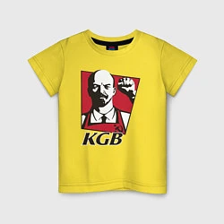 Футболка хлопковая детская KGB Lenin, цвет: желтый