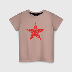 Футболка хлопковая детская Star USSR, цвет: пыльно-розовый