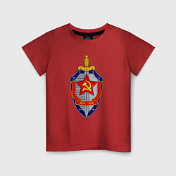 Футболка хлопковая детская ВЧК КГБ, цвет: красный