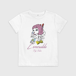 Футболка хлопковая детская Esmeralda - pulp fiction, цвет: белый