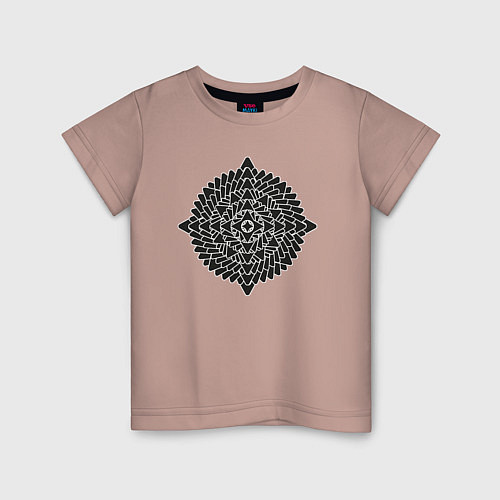 Детская футболка Звезда и треугольник / Пыльно-розовый – фото 1