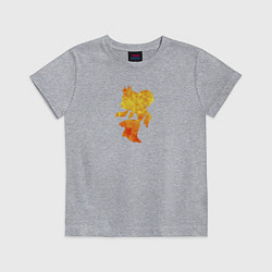 Футболка хлопковая детская Золотая рыбка исполняющая желания, цвет: меланж