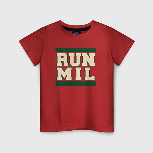 Детская футболка Run Milwaukee Bucks / Красный – фото 1