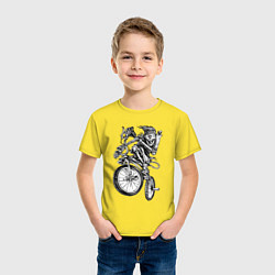 Футболка хлопковая детская Extreme bones BMX, цвет: желтый — фото 2