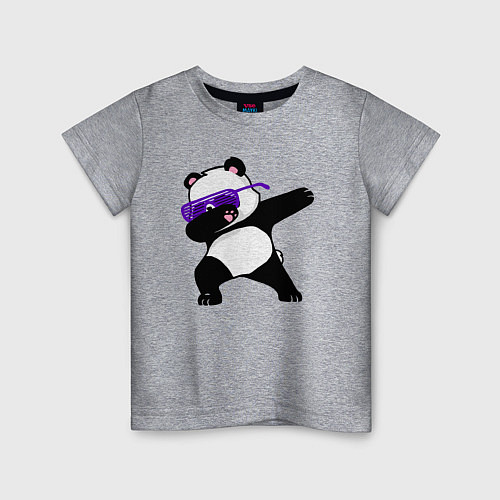 Детская футболка Dab panda / Меланж – фото 1