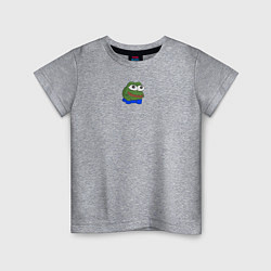 Футболка хлопковая детская Pepe print, цвет: меланж