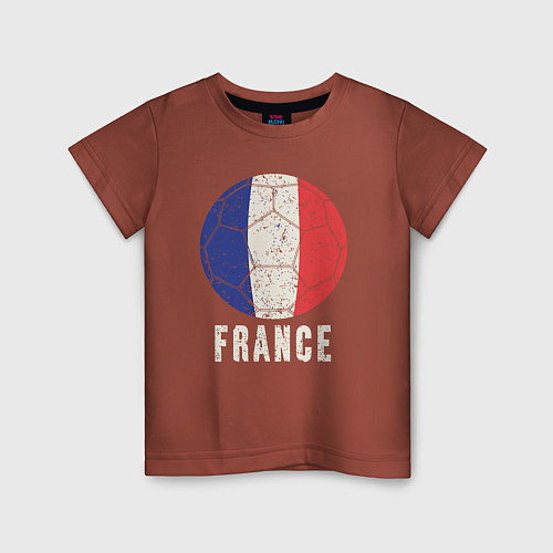 Детская футболка Футбол Франции / Кирпичный – фото 1