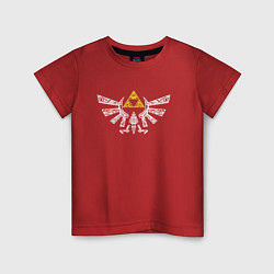 Футболка хлопковая детская The Legend of Zelda - znak, цвет: красный