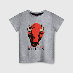 Футболка хлопковая детская Chicago bull, цвет: меланж