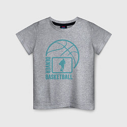Футболка хлопковая детская Denver basket, цвет: меланж