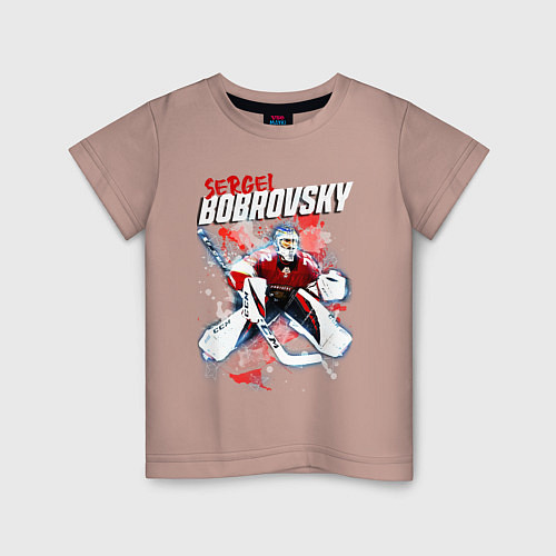 Детская футболка Бобровский Флорида Пантерз / Пыльно-розовый – фото 1