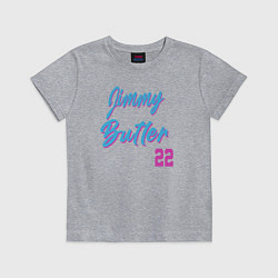 Футболка хлопковая детская Jimmy Butler 22, цвет: меланж