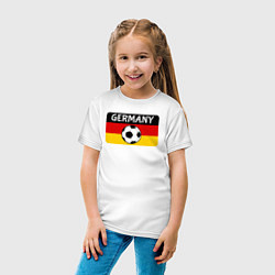 Футболка хлопковая детская Football Germany, цвет: белый — фото 2