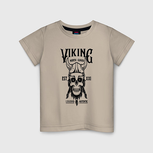 Детская футболка Викинг Воин / Миндальный – фото 1